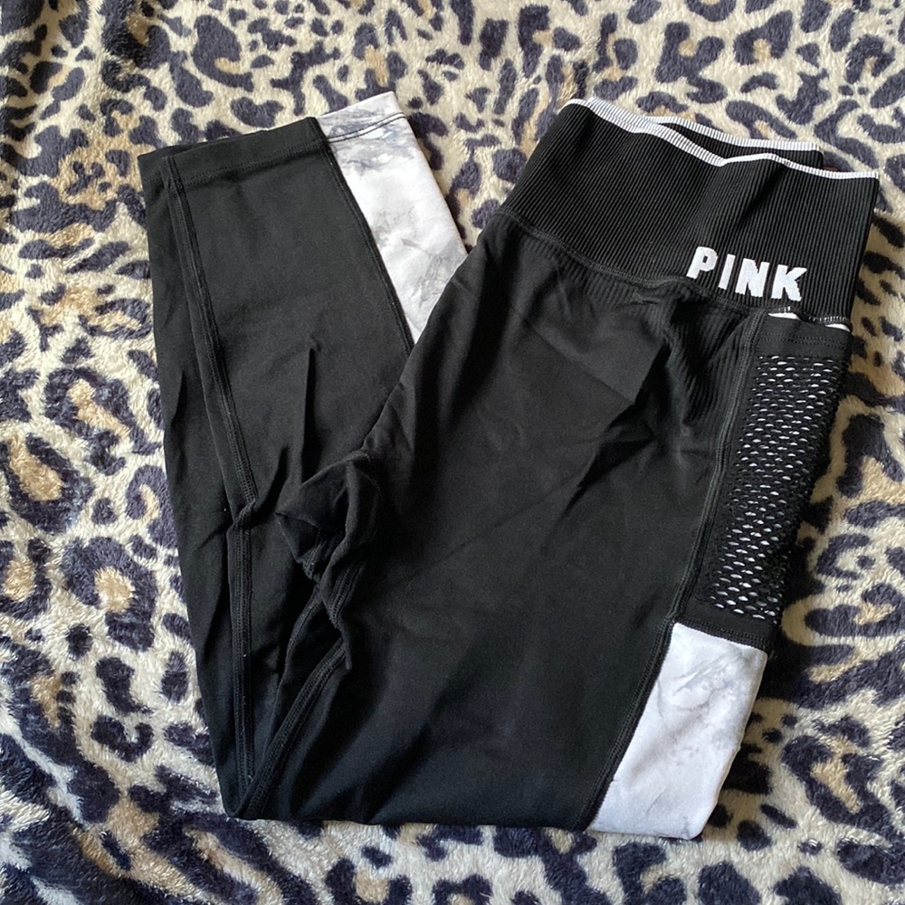 Pink capri yoga legging